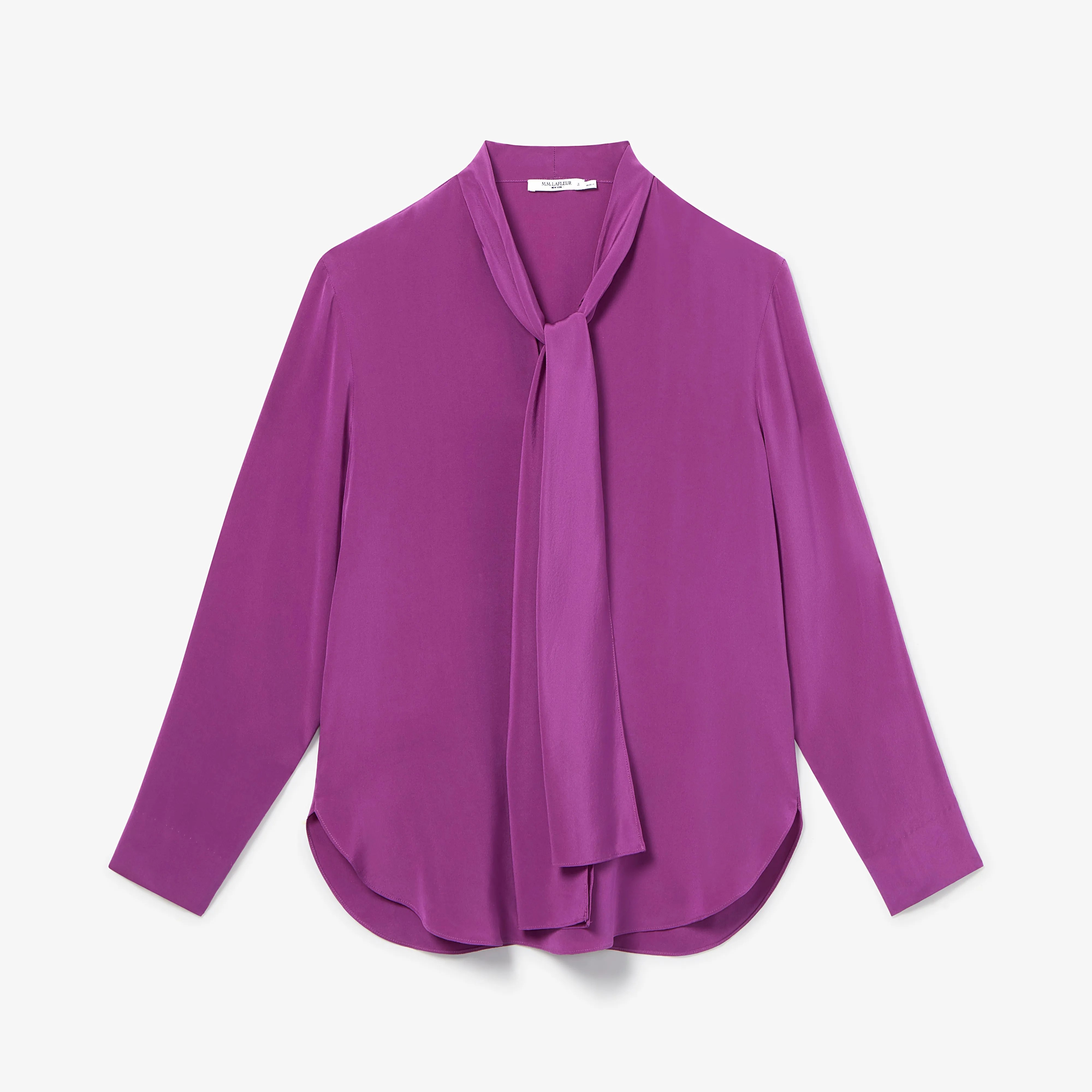 M.M. LAFLEUR - Darcy Top - Washable Silk :: Purple Jasper