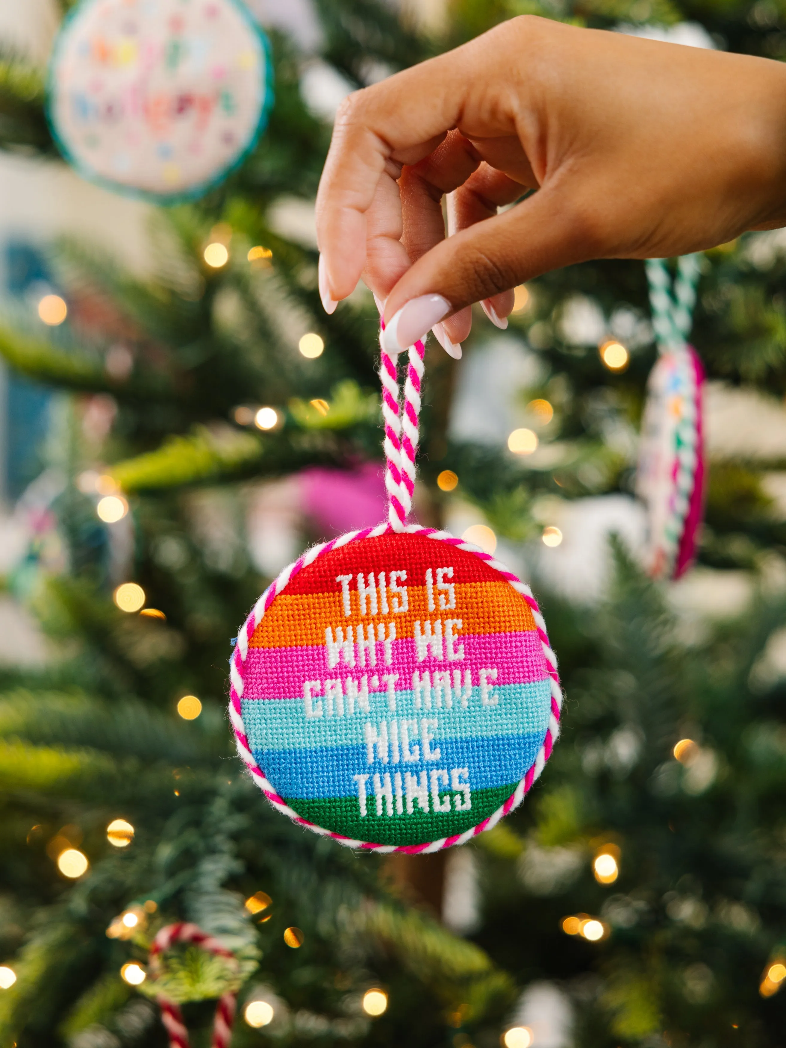 Needlepoint Ornament - Nice Things