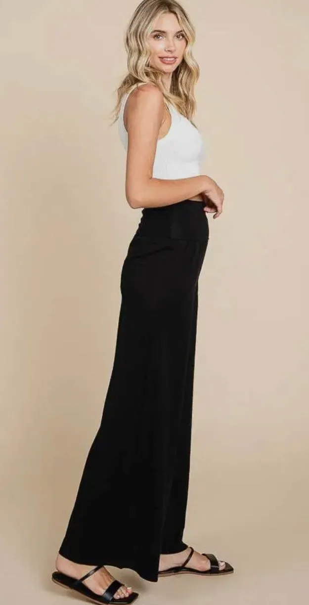 Paige Palazzo Pants: Black