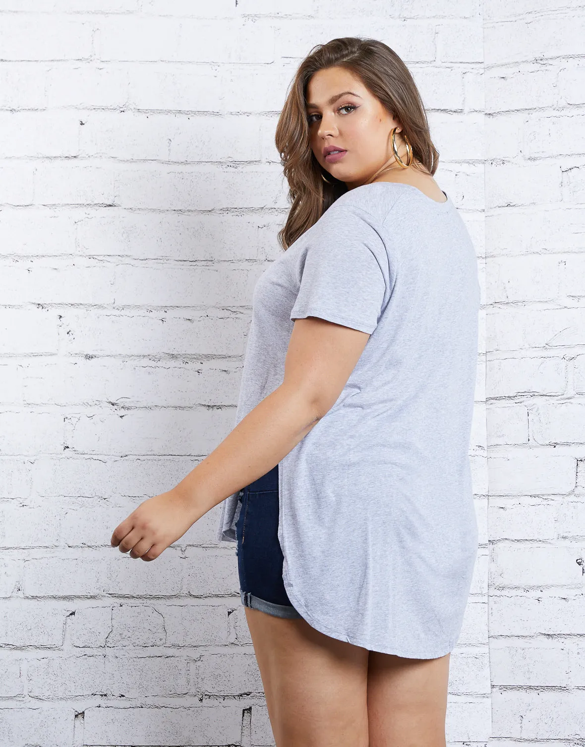 Plus Size Jamie Slit Tee