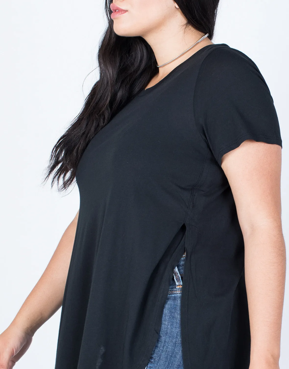 Plus Size Jamie Slit Tee