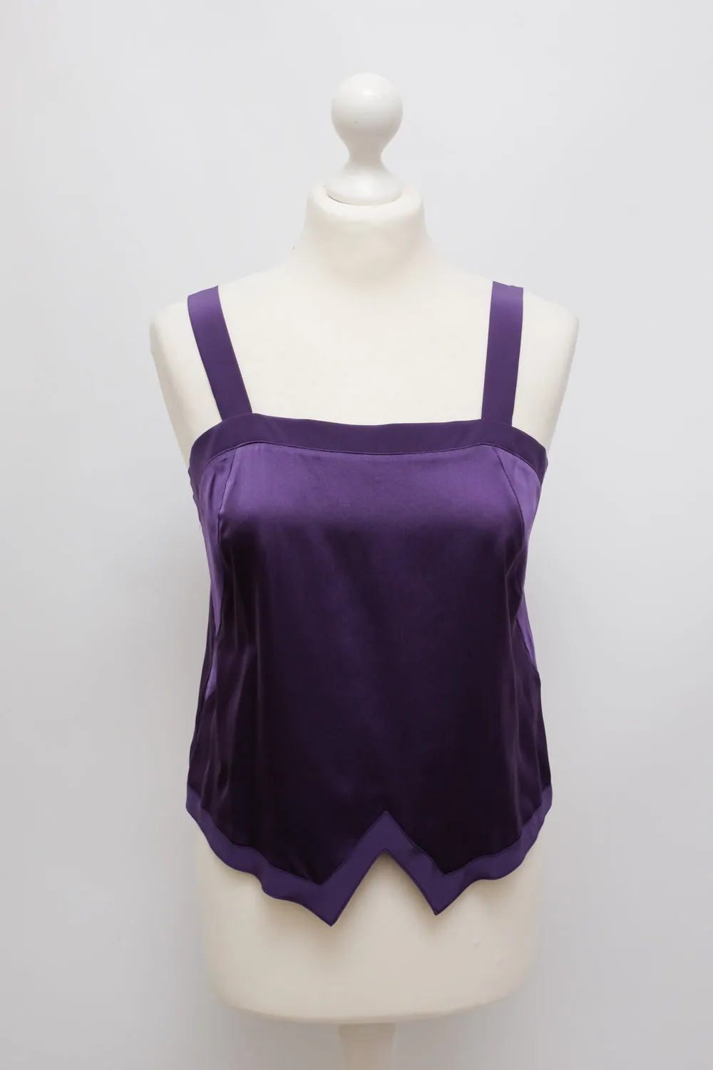 PURE SILK SATIN LILAC CAMISOLE