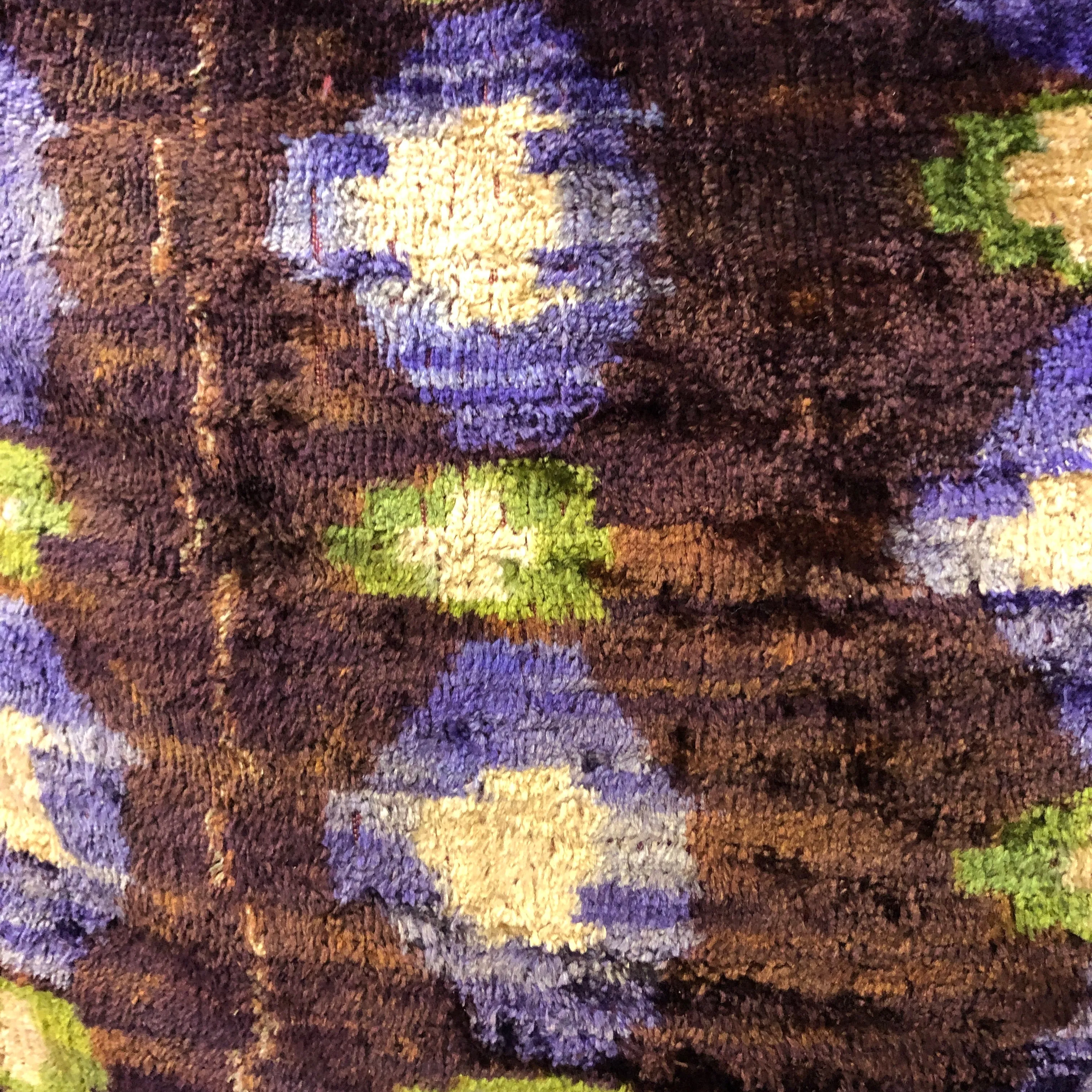 Purple, Green & Chocolate Pillow