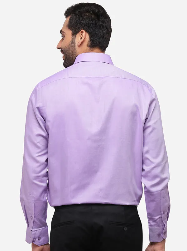 Purple Printed Smart Fit Formal Shirt | JadeBlue