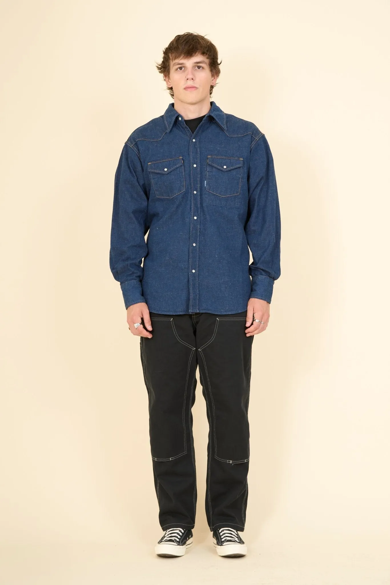 Radiall True Deal Shirt L/S - Deep Indigo