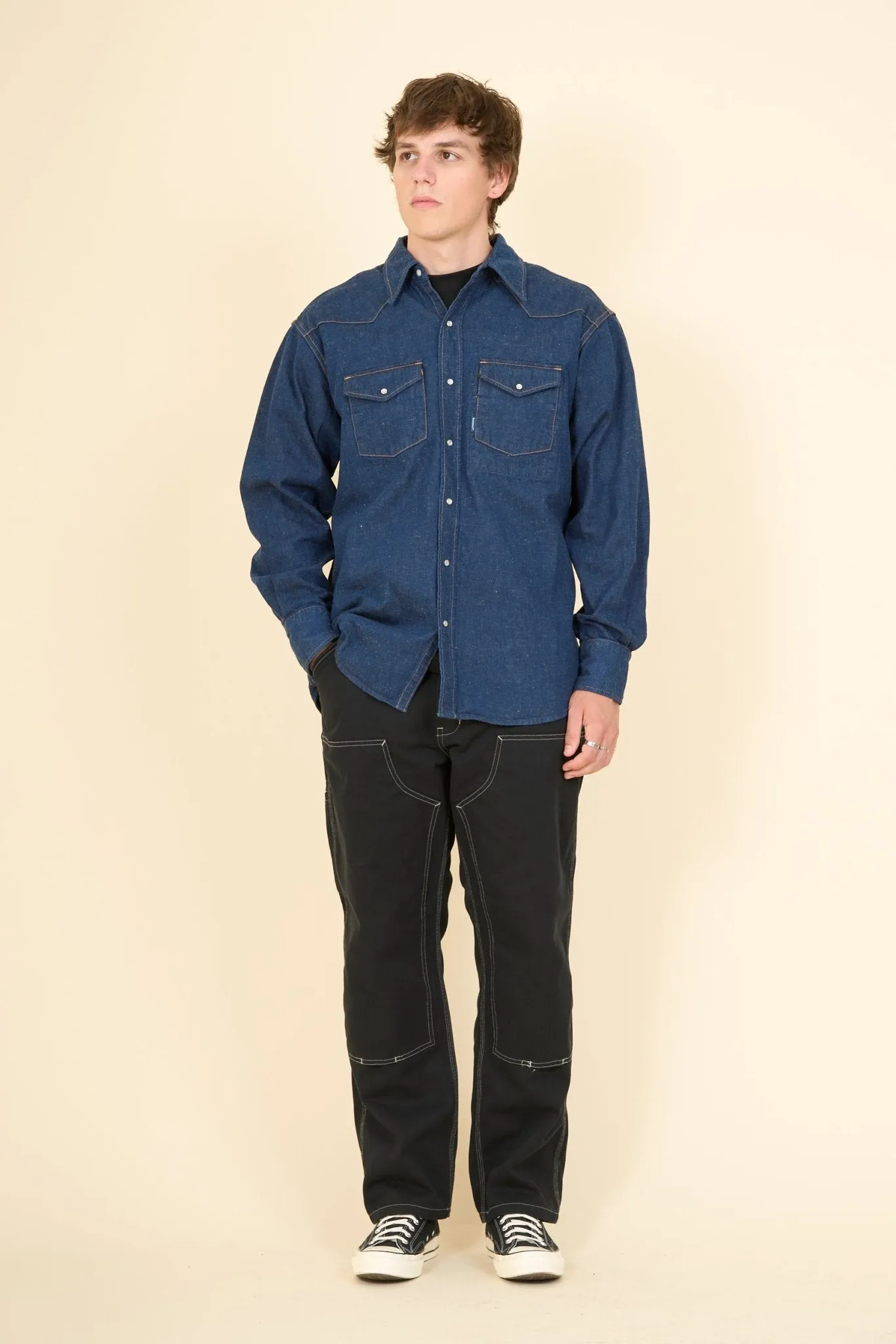 Radiall True Deal Shirt L/S - Deep Indigo