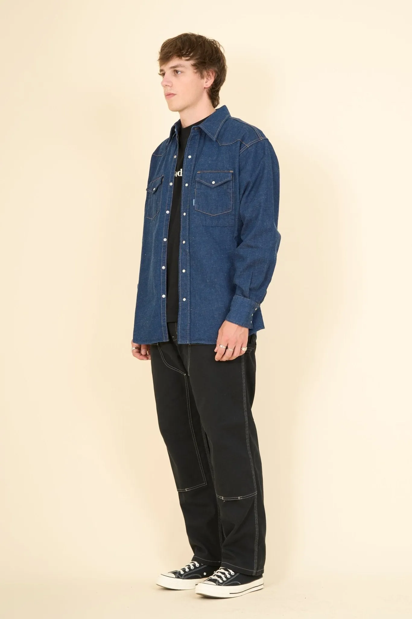 Radiall True Deal Shirt L/S - Deep Indigo