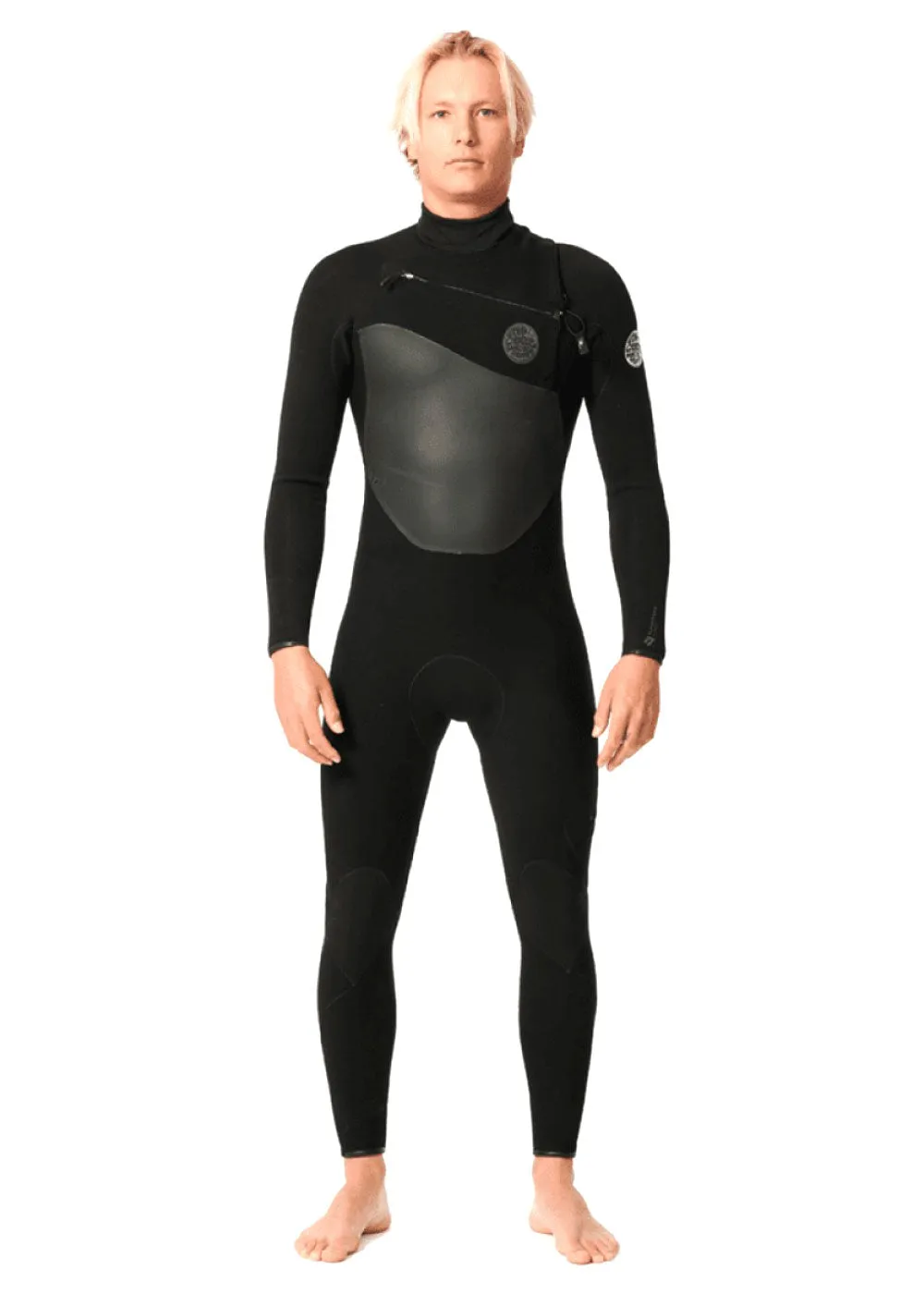 Rip Curl Mens Flashbomb Chest Zip 4/3mm Steamer Wetsuit