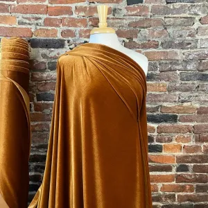 Stretch Knit Velvet in Bronze