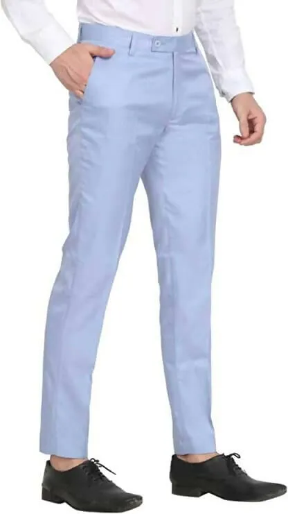 The DS Men's Slim fit Light Blue Trouser