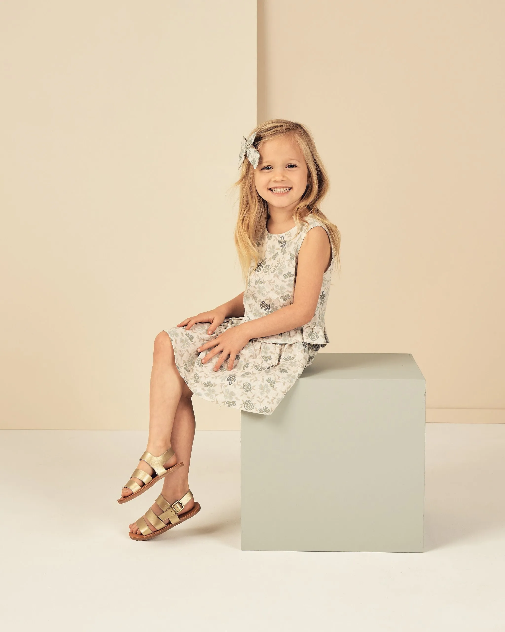 The Sparrow Skirt by Rylee   Cru - Blue Floral - KIDS