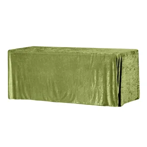 Velvet 90"x156" Rectangular Tablecloth - Dark Sage Green