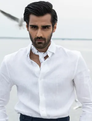 WHITE LINEN SHIRT