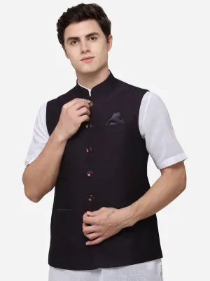 Wine Regular Fit Solid Modi Jacket | JadeBlue