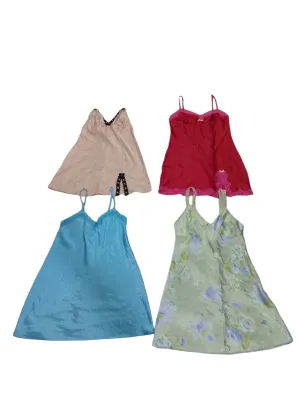 Y2K 2024 Silk Slip Dresses - 22 pcs