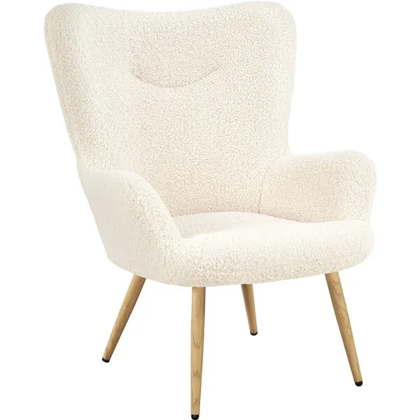 Yaheetech Boucle Accent Chair